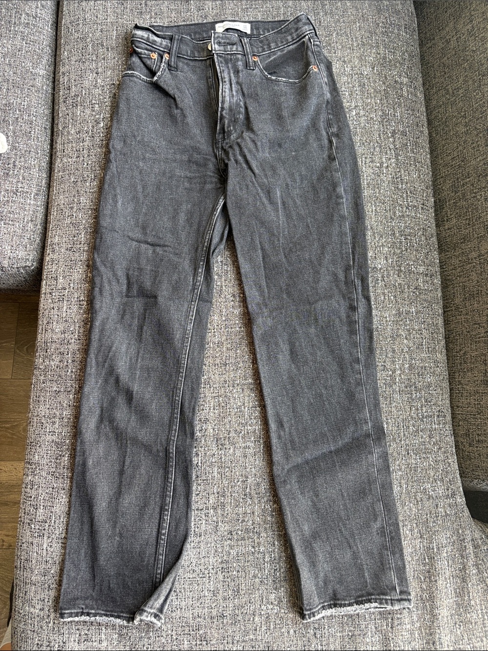 Abercrombie & Fitch Curve Love Ultra High Rise Ankle Straight Jeans Size 24L
